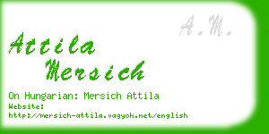 attila mersich business card